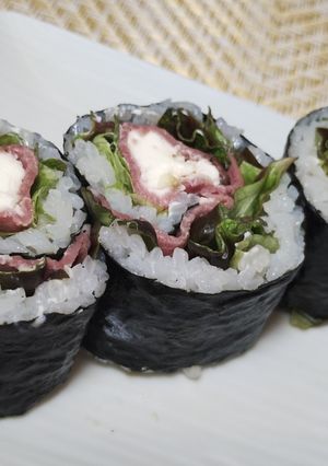 巻きす不要　ローストビーフの巻物-レシピのメイン写真