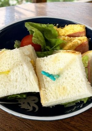 減塩）朝のハムエッグサンド-レシピのメイン写真