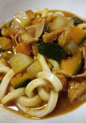 冬至　かぼちゃと大根のカレーうどん-レシピのメイン写真