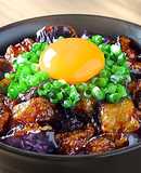 なすの激ウマレシピ‼︎なすのてりたま丼♪