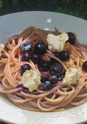 北欧ブルーベリーとクリチのパスタ♪ランチ-レシピのメイン写真