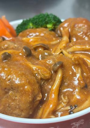 トロ〜リソースが決め手！煮込みハンバーグ-レシピのメイン写真