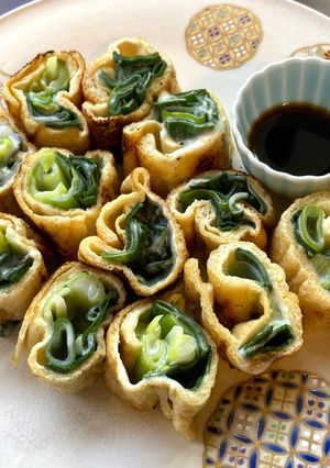 【野菜ソムリエ】九条ねぎの揚げ巻き焼き-レシピのメイン写真