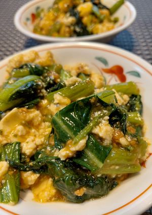 小松菜と豆腐の麻婆豆腐風-レシピのメイン写真
