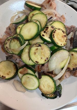 簡単豚こまズッキーニのトマト味炒め-レシピのメイン写真