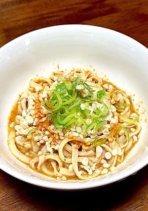 レンジで簡単！濃厚ピリ辛ごま冷やしうどん-レシピのメイン写真