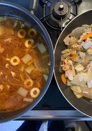 豚汁と一緒に簡単煮物(小鉢程度)-レシピのメイン写真
