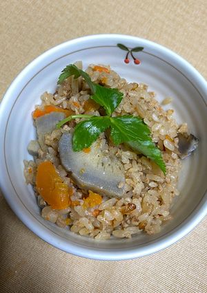 鶏そぼろのオーソドックス炊き込みご飯-レシピのメイン写真