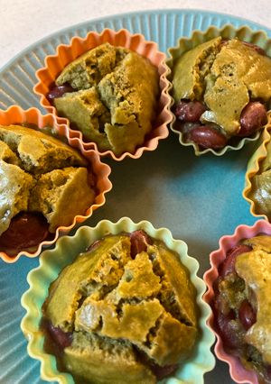 米粉☆緑茶金時蒸しパン-レシピのメイン写真