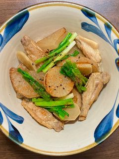 手羽中と焼き大根の生姜煮-レシピのメイン写真