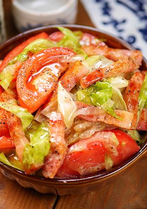 ベーコンとトマトの和風マリネサラダ😘🥗-レシピのメイン写真