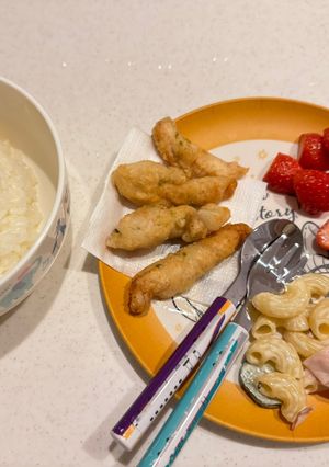 幼児食プレート20(ささみ青のり唐揚げ)-レシピのメイン写真