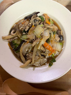 きのこと豚肉のあんかけご飯-レシピのメイン写真