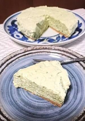 水切りヨーグルトの抹茶レアチーズケーキ-レシピのメイン写真