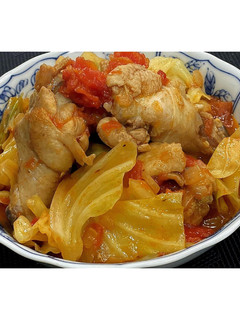 キャベツと手羽元のトマト煮★動画あり★-レシピのメイン写真