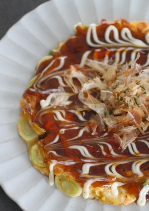 白ねぎでピリ辛キムチチーズのお好み焼き-レシピのメイン写真