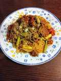 簡単☆アスパラと挽き肉のトマトパスタ