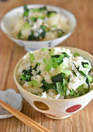 小松菜のだし醤油ご飯-レシピのメイン写真