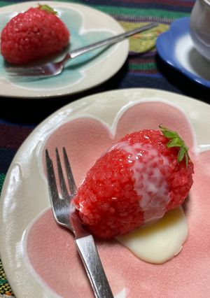 イチゴみたいな桜餅-レシピのメイン写真