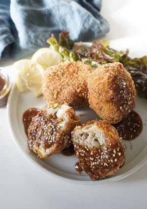白菜メンチのごま味噌ソース-レシピのメイン写真