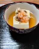 ヨウサマの減塩舞茸と海老の餡掛け豆腐
