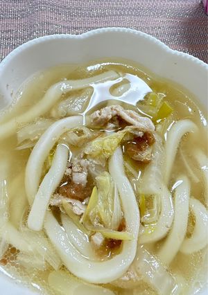 ねぎと豚しゃぶの梅出汁うどん-レシピのメイン写真