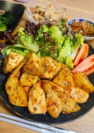 鶏肉とじゃがいものハニーマスタード炒め🐾-レシピのメイン写真
