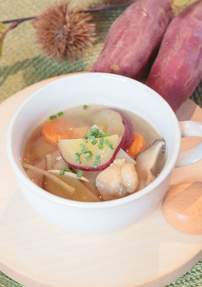 かんしょと鶏肉のしょうがスープ-レシピのメイン写真