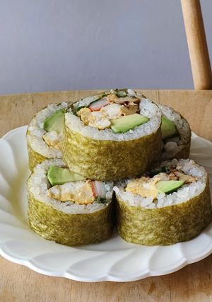 クルミの佃煮♪恵方巻き☆節分☆サラダ巻き-レシピのメイン写真