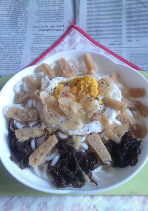 醤油うどん風冷やしうどんV115月見-レシピのメイン写真