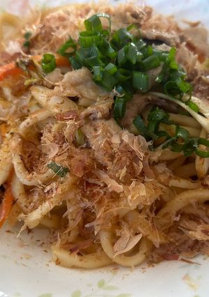 創味のつゆでパパッと焼きうどん-レシピのメイン写真