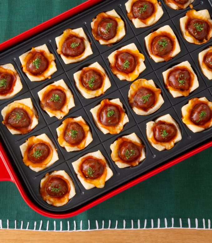 たこ焼きプレートで作るミニパイ（ミートボール）-レシピのメイン写真