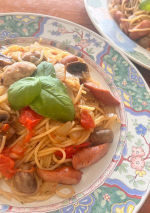 お昼ご飯♡行列のない我が家でトマトパスタ-レシピのメイン写真
