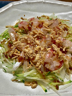 カリッと美味しい鯛の刺身の大根サラダ♪-レシピのメイン写真