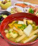 かぼちゃとはんぺんのお味噌汁♪