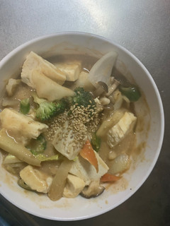 お一人様簡単洋風梅タルタル味豆腐野菜炒め-レシピのメイン写真