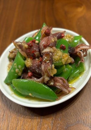 ホタルイカとスナップえんどうの味噌和え-レシピのメイン写真