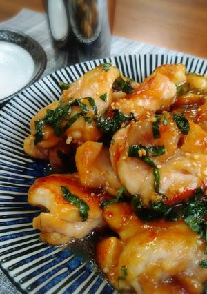 *鶏もも肉と大葉のにんにく照り焼き*-レシピのメイン写真