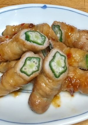 オクラの肉巻き-レシピのメイン写真