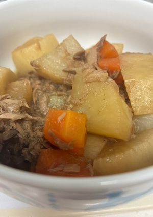 大根とツナの麺つゆ煮-レシピのメイン写真