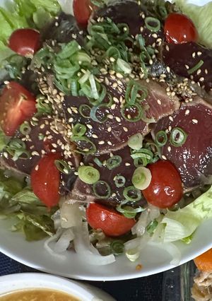 鰹のタタキで！和風カルパッチョ風サラダ-レシピのメイン写真