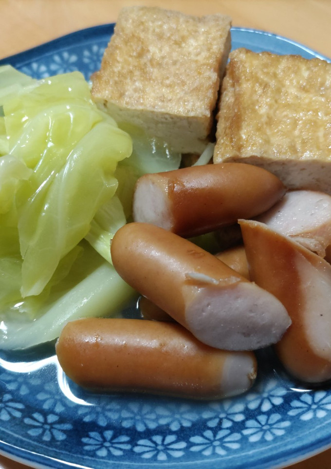 ソーセージ、キャベツ、厚揚げの合わせ煮-レシピのメイン写真