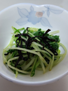水菜を塩こんぶとごま油で和えて-レシピのメイン写真