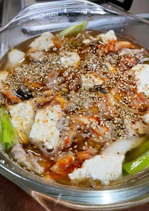 レンチン⭐︎サバ缶と春雨とキムチのスープ-レシピのメイン写真