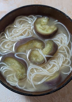 簡単★茄子とそうめんのお味噌󠄀汁-レシピのメイン写真