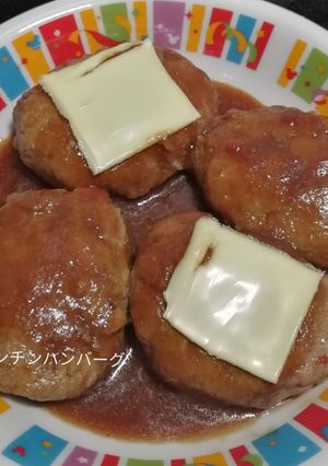 レンジで作る、ハンバーグ-レシピのメイン写真