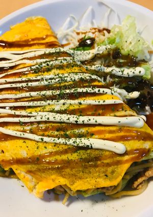 粉末焼きそばのシンプルな豚キャベオムそば-レシピのメイン写真