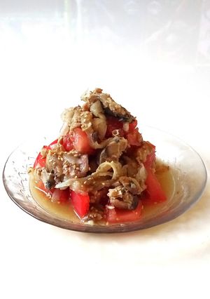 トマトとサバ缶のゴマドレサラダ-レシピのメイン写真