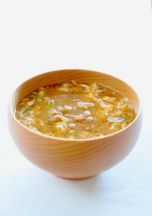 納豆の風味が美味しい【納豆と卵のお味噌汁-レシピのメイン写真