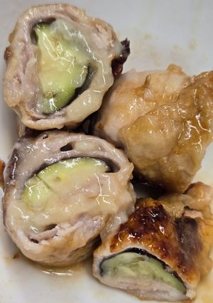 なすびとチーズの肉巻き照り焼き(改良版)-レシピのメイン写真